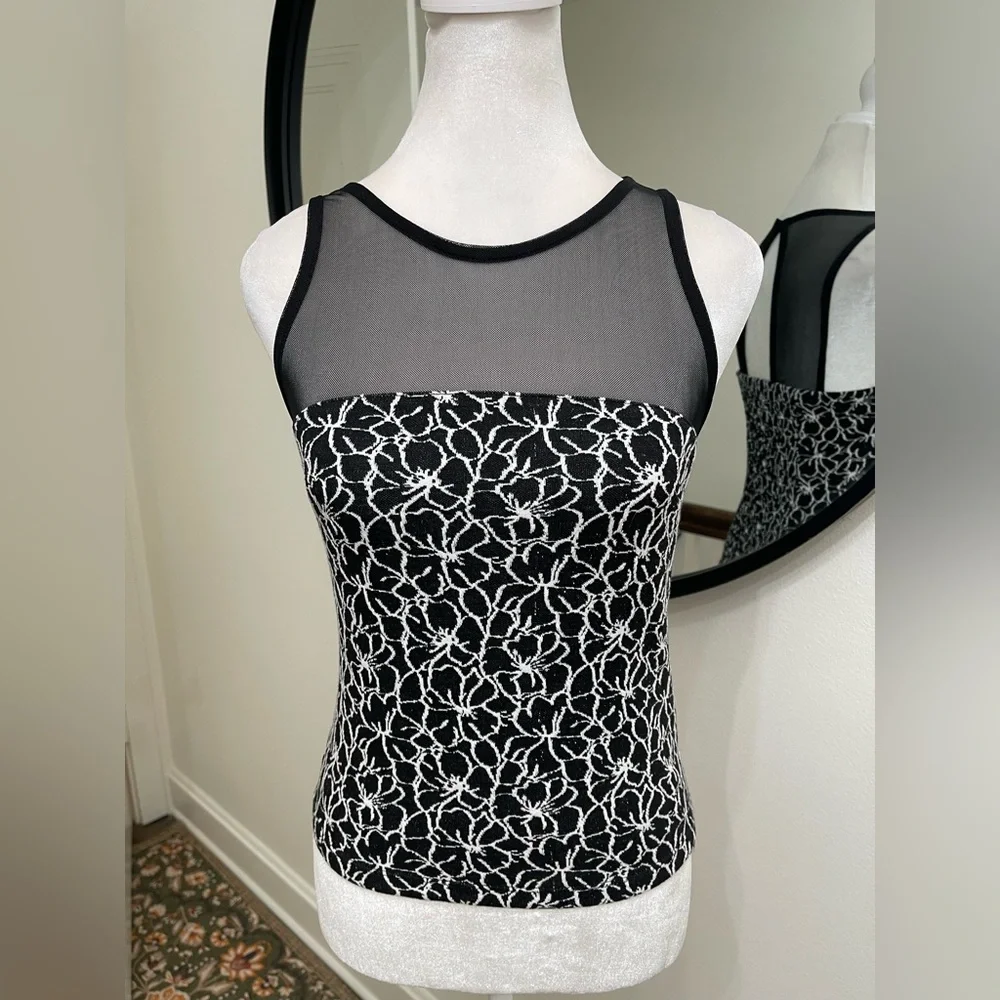 NWT Anthropologie Maeve Illusion Top size Small new black color - Picture 5 of 7